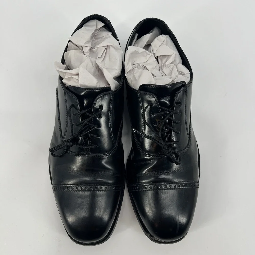 Florsheim Black Lexington Cap Toe Oxford Shoe 17067-01 Mens Size 9D Leather